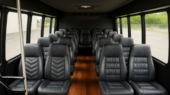 Interior of Charter Bus Company Bowie's 18 Passenger Minibus in Bowie