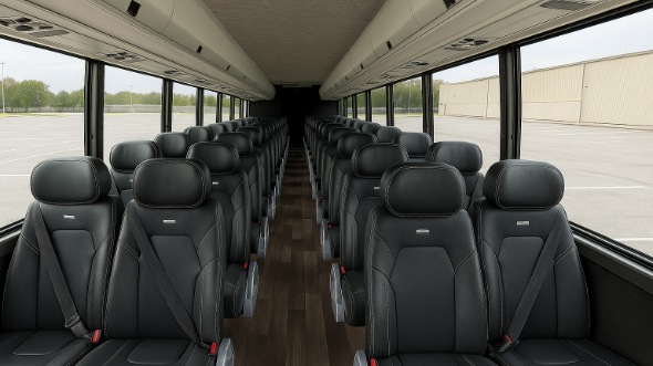 Interior of Charter Bus Company Bowie's 28 Passenger Mini bus in Bowie