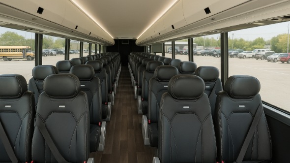 Interior of Charter Bus Company Bowie's 30 Passenger Minibus in Bowie