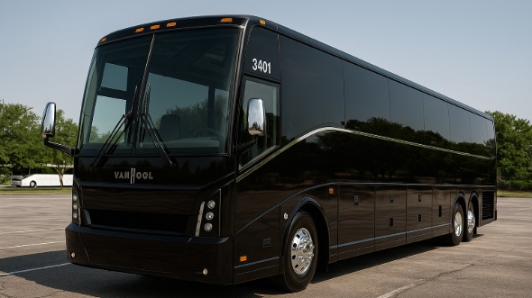 Exterior of Charter Bus Company Bowie's 50 Passenger Charter Bus in Bowie