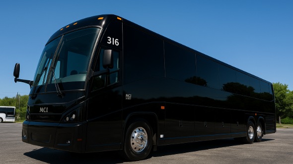 Exterior of Charter Bus Company Bowie's 54 Passenger Charter Bus in Bowie