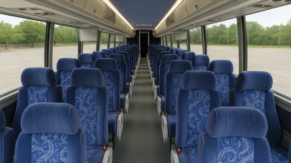 bowie 50 passenger charter bus inside