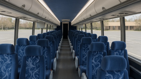 bowie 54 passenger charter bus inside
