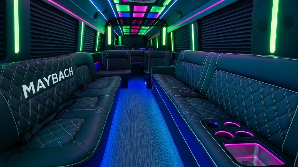 bowie party bus rental inside