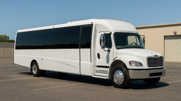 Exterior of Charter Bus Company Bowie's Party Bus in Bowie