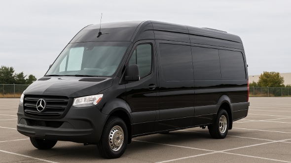 Exterior of Charter Bus Company Bowie's Sprinter Limo in Bowie